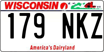 WI license plate 179NKZ