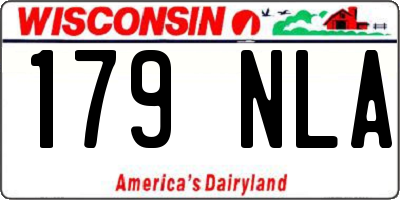 WI license plate 179NLA