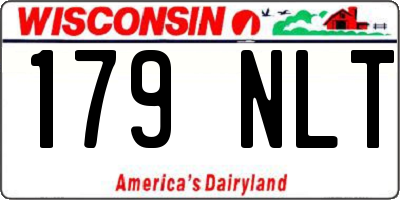 WI license plate 179NLT
