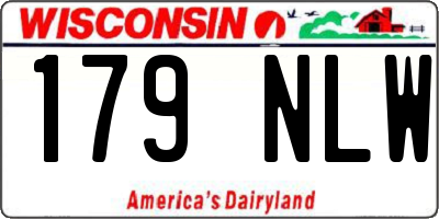 WI license plate 179NLW