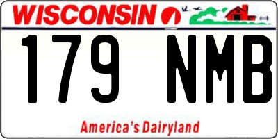 WI license plate 179NMB