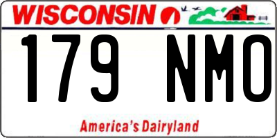 WI license plate 179NMO