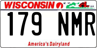 WI license plate 179NMR