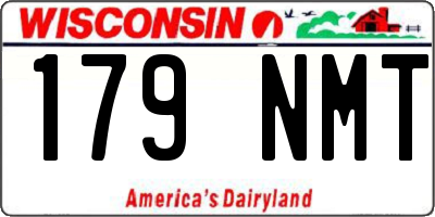 WI license plate 179NMT