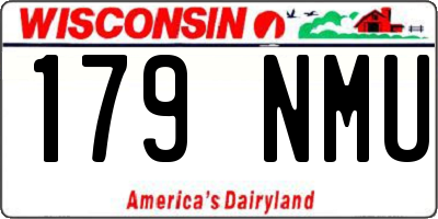 WI license plate 179NMU