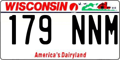 WI license plate 179NNM