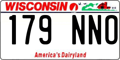 WI license plate 179NNO