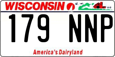 WI license plate 179NNP