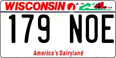 WI license plate 179NOE