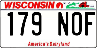 WI license plate 179NOF