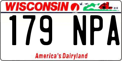 WI license plate 179NPA