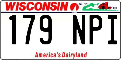 WI license plate 179NPI