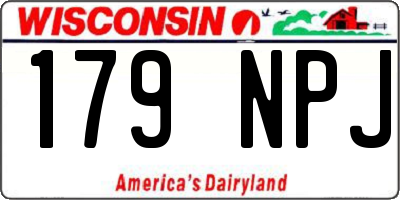 WI license plate 179NPJ