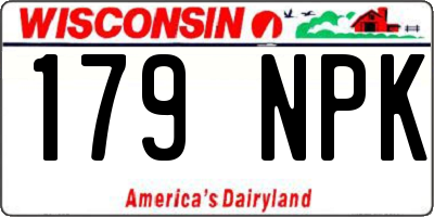 WI license plate 179NPK