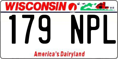 WI license plate 179NPL