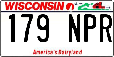 WI license plate 179NPR