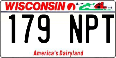 WI license plate 179NPT