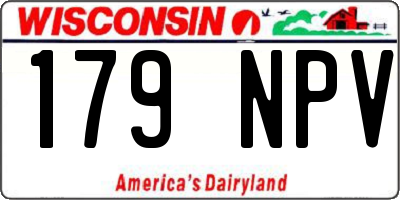WI license plate 179NPV
