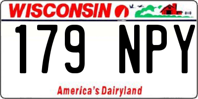 WI license plate 179NPY