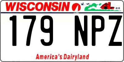 WI license plate 179NPZ