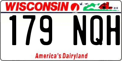 WI license plate 179NQH