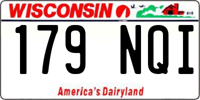 WI license plate 179NQI