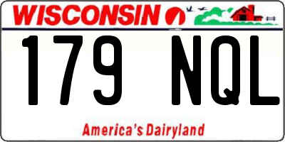 WI license plate 179NQL
