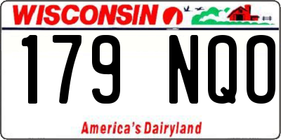 WI license plate 179NQO