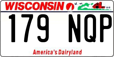 WI license plate 179NQP