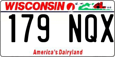 WI license plate 179NQX