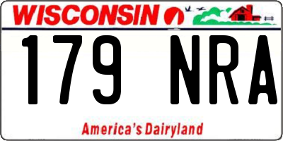 WI license plate 179NRA
