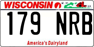 WI license plate 179NRB