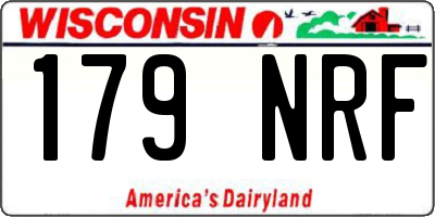 WI license plate 179NRF
