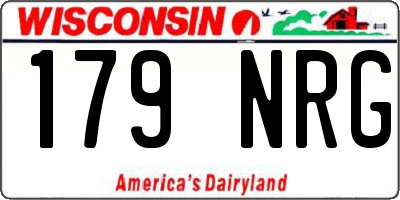 WI license plate 179NRG