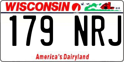 WI license plate 179NRJ