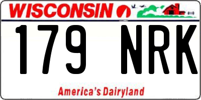 WI license plate 179NRK