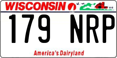 WI license plate 179NRP