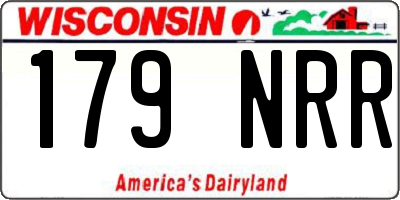 WI license plate 179NRR