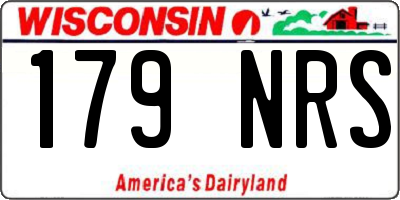 WI license plate 179NRS