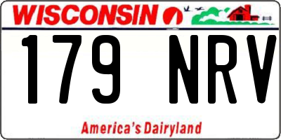 WI license plate 179NRV