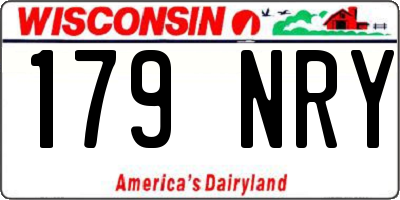 WI license plate 179NRY