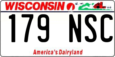 WI license plate 179NSC