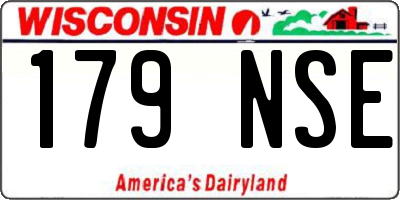 WI license plate 179NSE