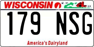 WI license plate 179NSG