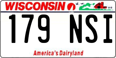 WI license plate 179NSI
