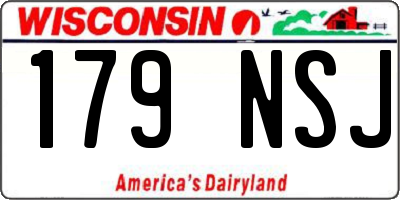 WI license plate 179NSJ