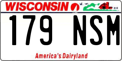 WI license plate 179NSM