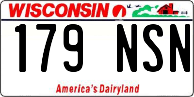 WI license plate 179NSN