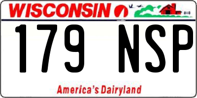 WI license plate 179NSP