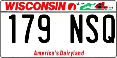 WI license plate 179NSQ